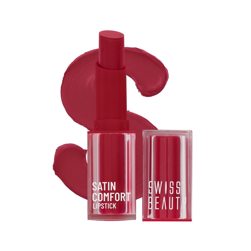 SWISS BEAUTY Ultra-Hydrating & Highly Pigmented Satin Comfort Lipstick – Fire Brick 16