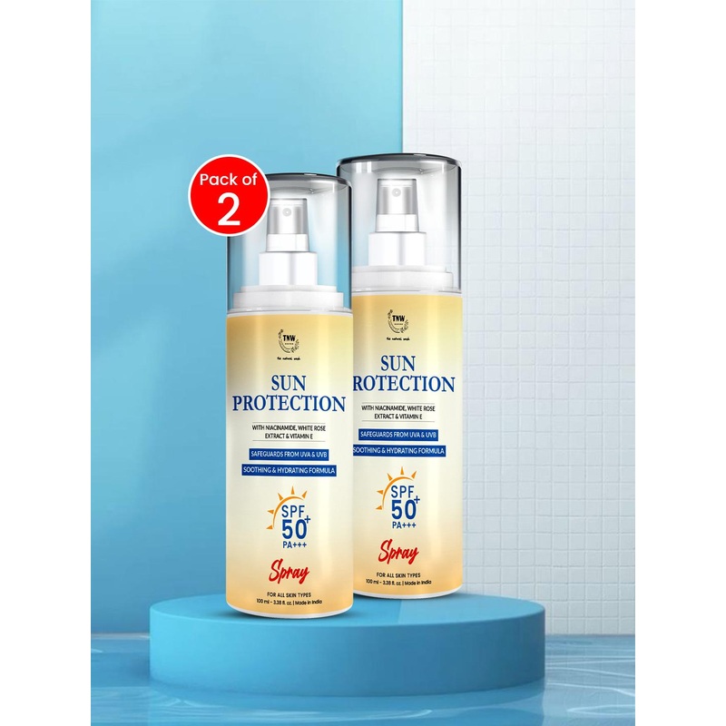TNW the natural wash Set of 2 Sun Protection SPF 50 Spray with Niacinamide – 100 ml Each
