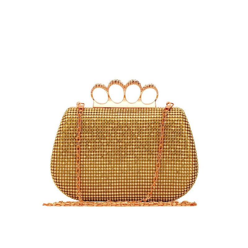 Toobacraft Embellished Box Clutch With Shoulder Strap