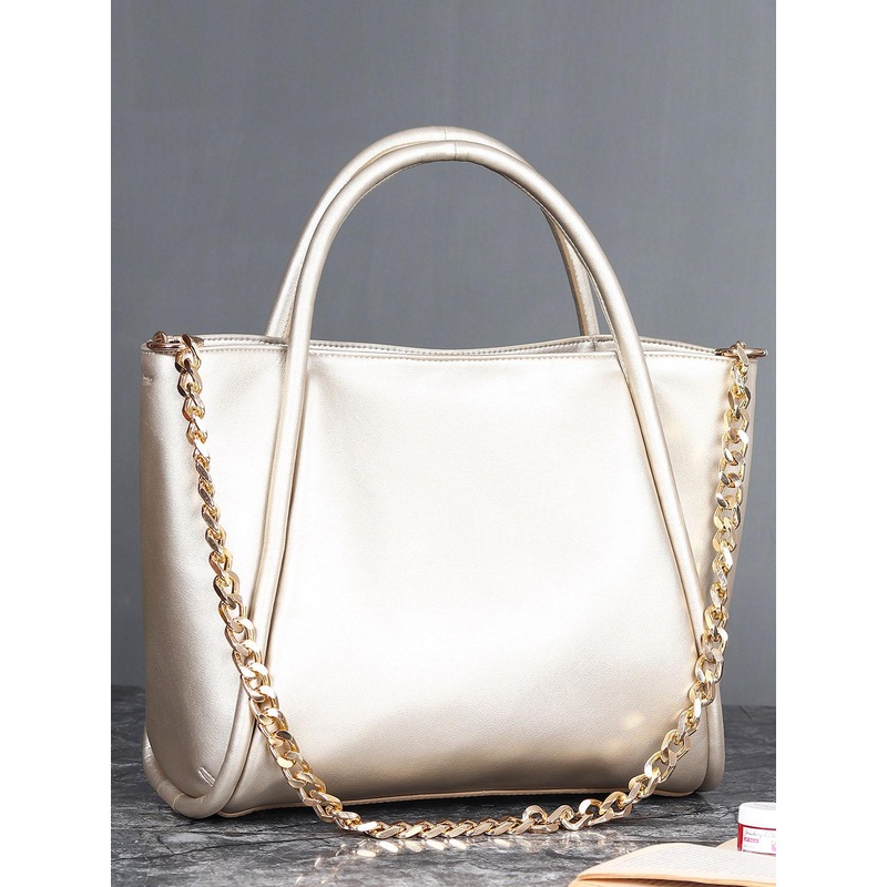 White Lily Women PU Structured Handheld Bag