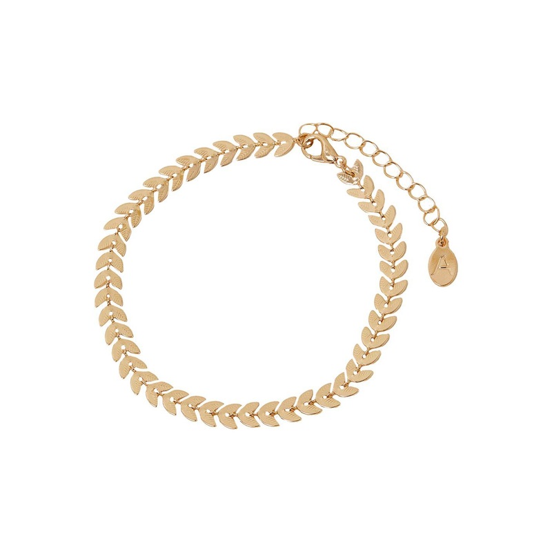 Accessorize Leaf Chain Single Anklet