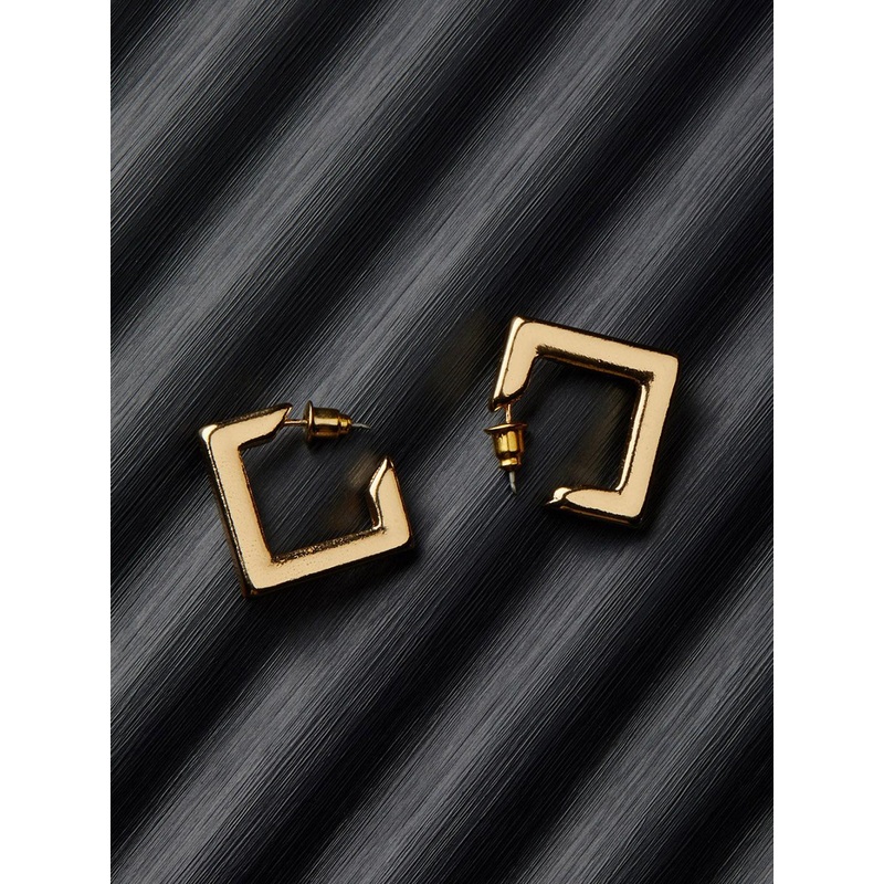 Accessorize London Women Gold Reconnected Angular Hoop Earring