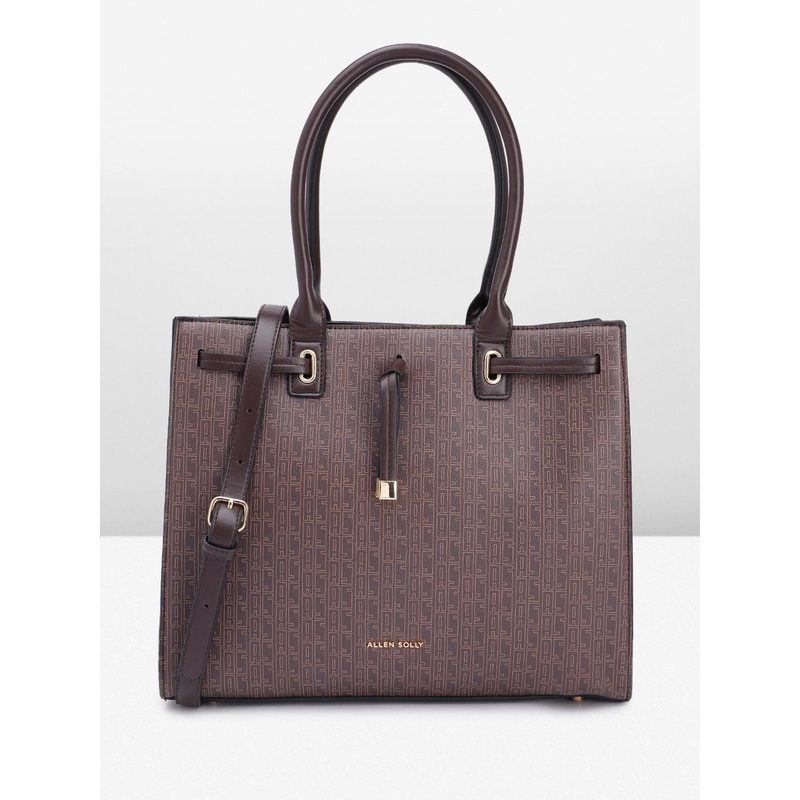 Allen Solly Brand Logo Printed Structured Shoulder Bag
