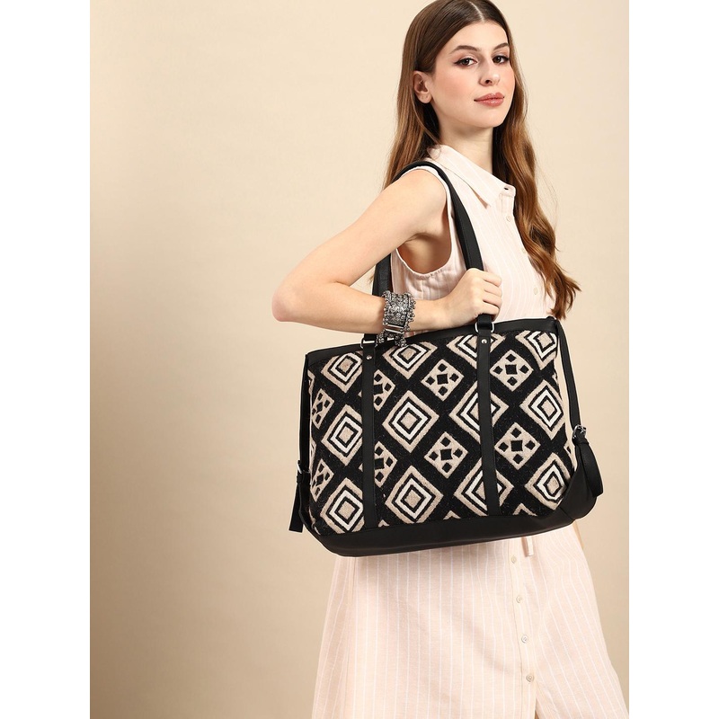 Anouk Geometric Printed Oversized Office Tote Bag