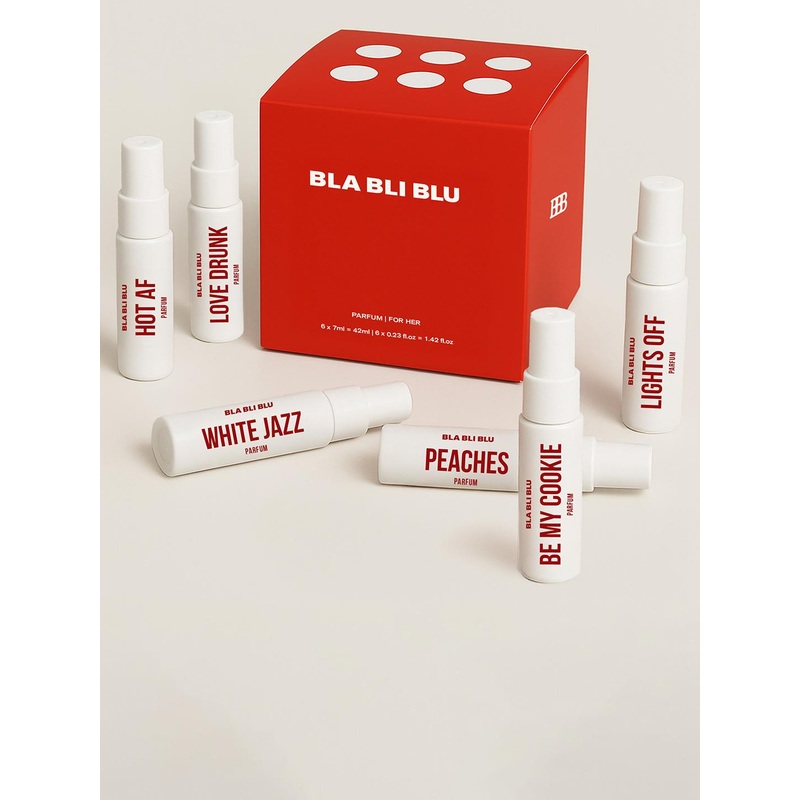 BLA BLI BLU Set Of 6 Women Hot AF, Love Drunk, White Jazz, Be My Cookie Perfume -7 ml Each