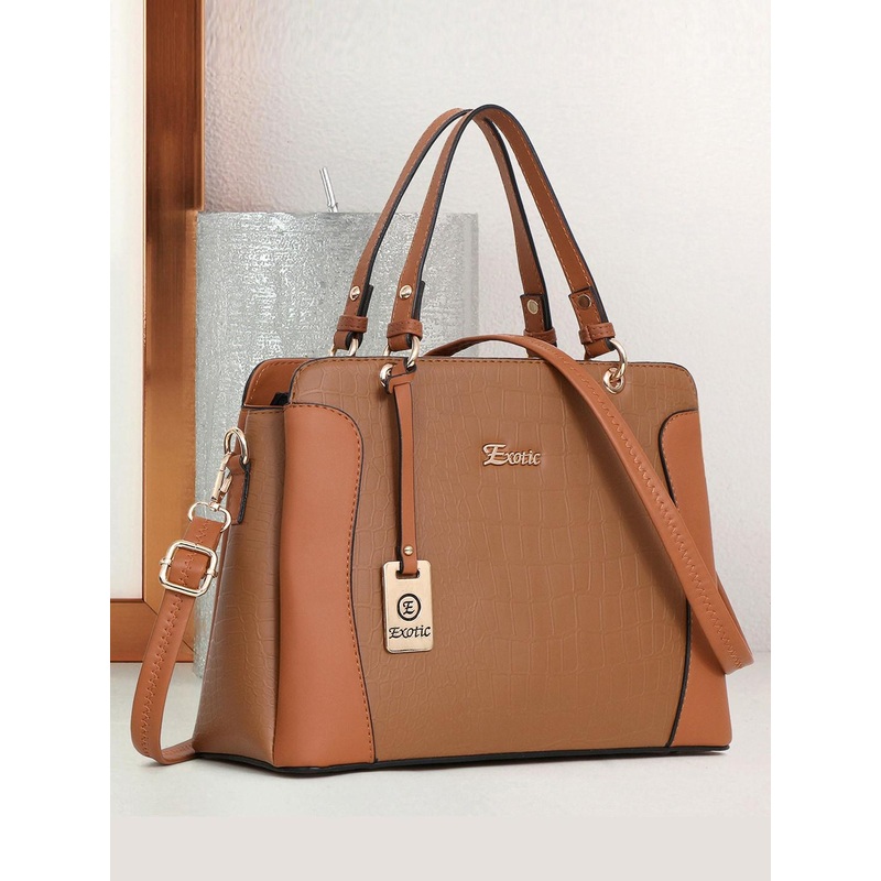 Exotic Women PU Structured Handheld Bag
