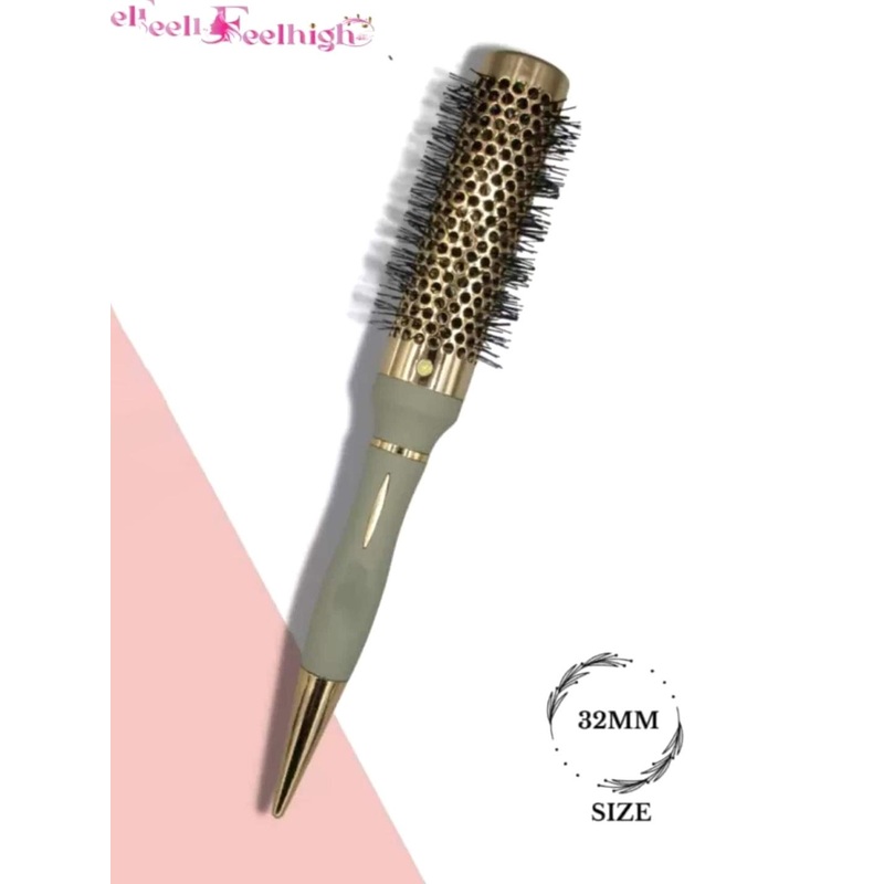 FEELHIGH Grey Professional Blow Dry Hair Brush-32 mm