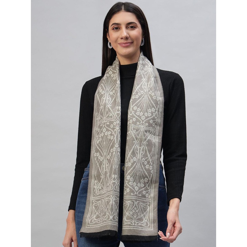 HANDICRAFT PALACE Women Self Design Tasselled Wool Scarf