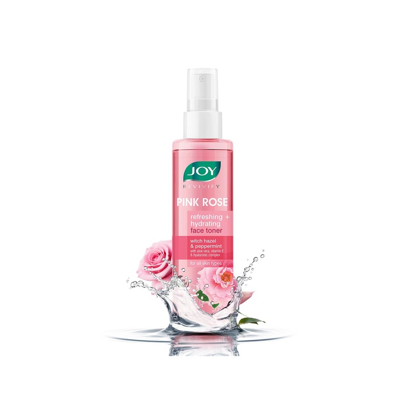 JOY Pink Rose Water Toner with Vitamin E, Hyaluronic Acid & Aloe Vera – 150ml