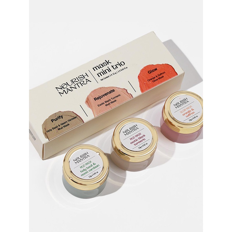 Nourish Mantra Mask Mini Trio Face Care Kit – 12 g Each