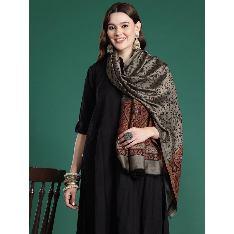 Sangria Woven Design Stole