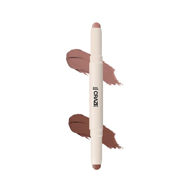 SWISS BEAUTY Craze Duo Satin Matte Finish Non-Transfer Lip Colour – Choco Spice