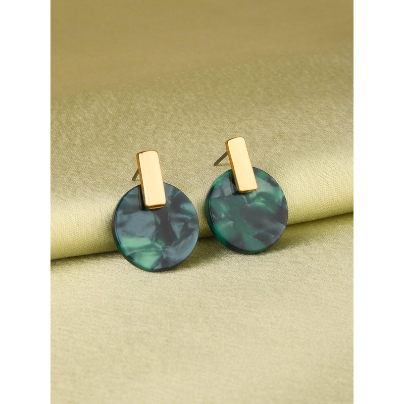 Accessorize London Willow Resin Disc Circular Studs Earrings