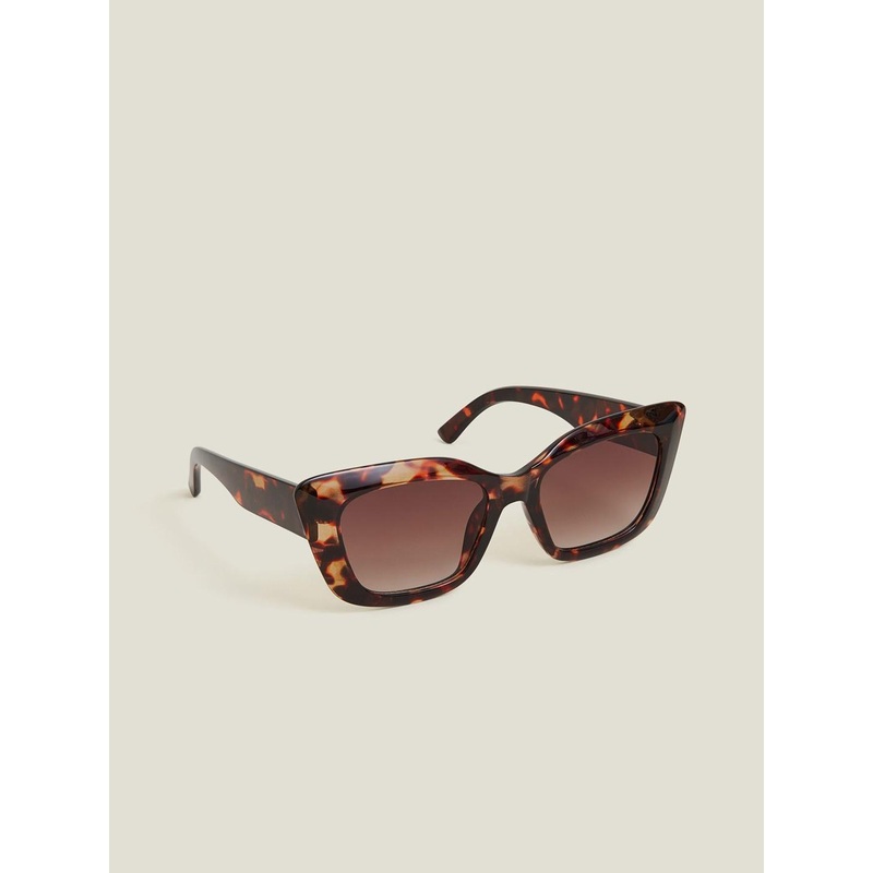 Accessorize Women Tortoiseshell Cateye Sunglasses with UV Protected Lens MA-10004446441