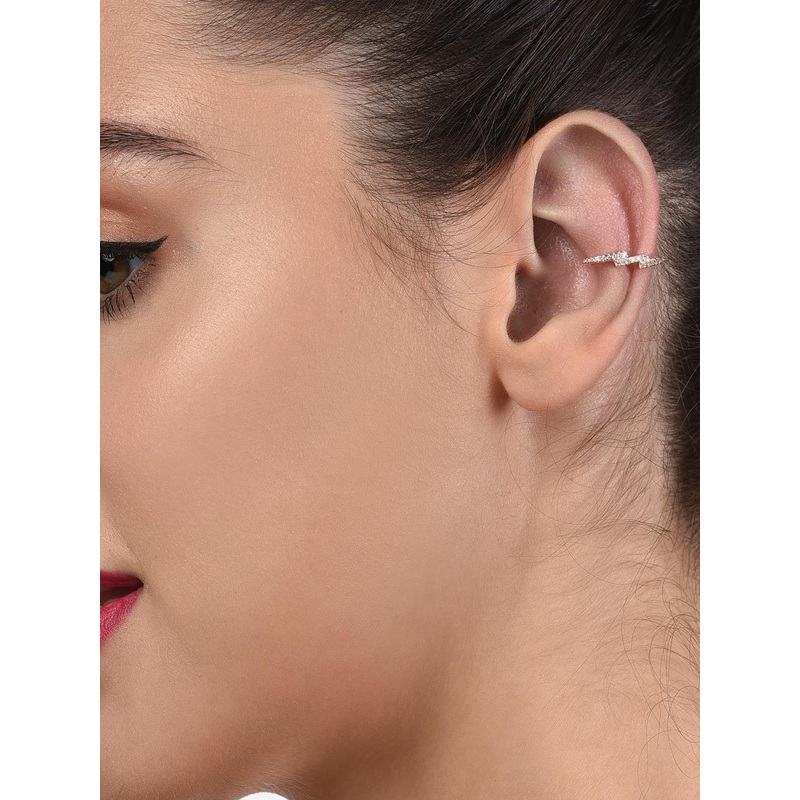 AMI Rose Gold-Plated Contemporary Ear Cuff Earrings