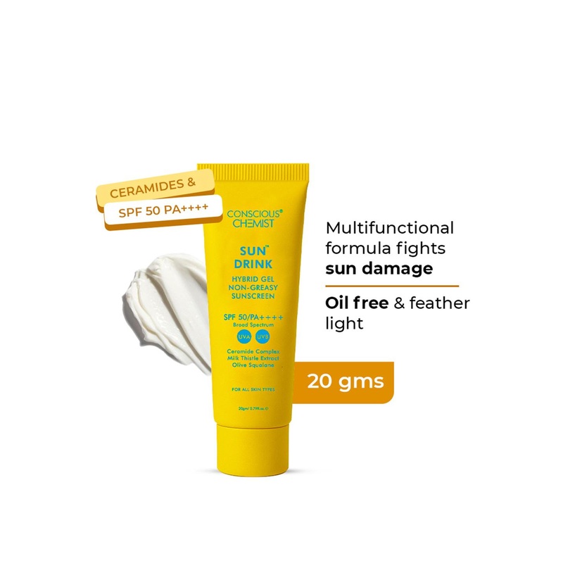 Conscious Chemist Sun Drink SPF 50 Gel Sunscreen With Ceramides – 20g