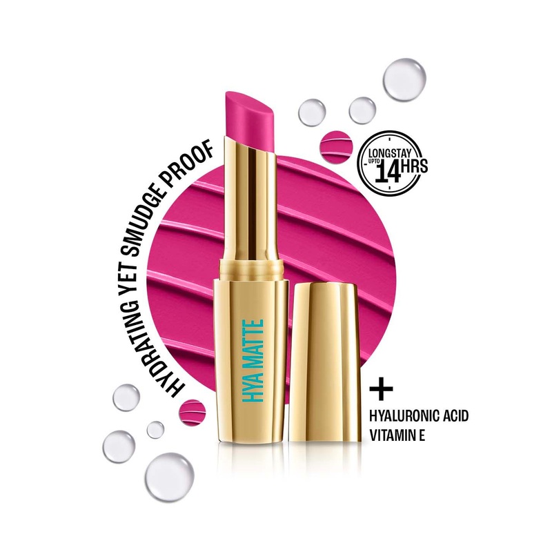 Lakme 9to5 Hya Matte Hydrating Smudgeproof Lipstick Lasts 14Hr 3.6g – FollowUp Fuschia PM4