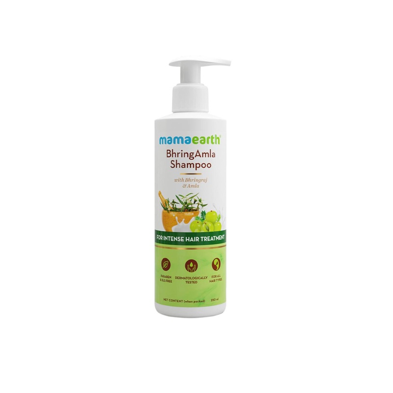 Mamaearth BhringAmla Shampoo with Bhringraj & Amla for Intense Hair Treatment 250 ml