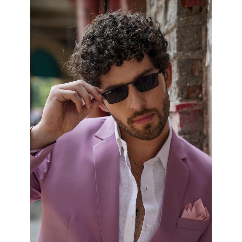 ROYALTAIL Unisex Rectangle Sunglasses with UV Protected Lens RT-SUNG-100