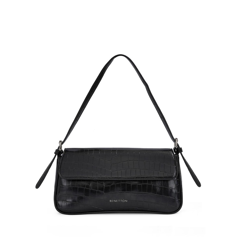 United Colors of Benetton Textured Structured Shoulder Bag