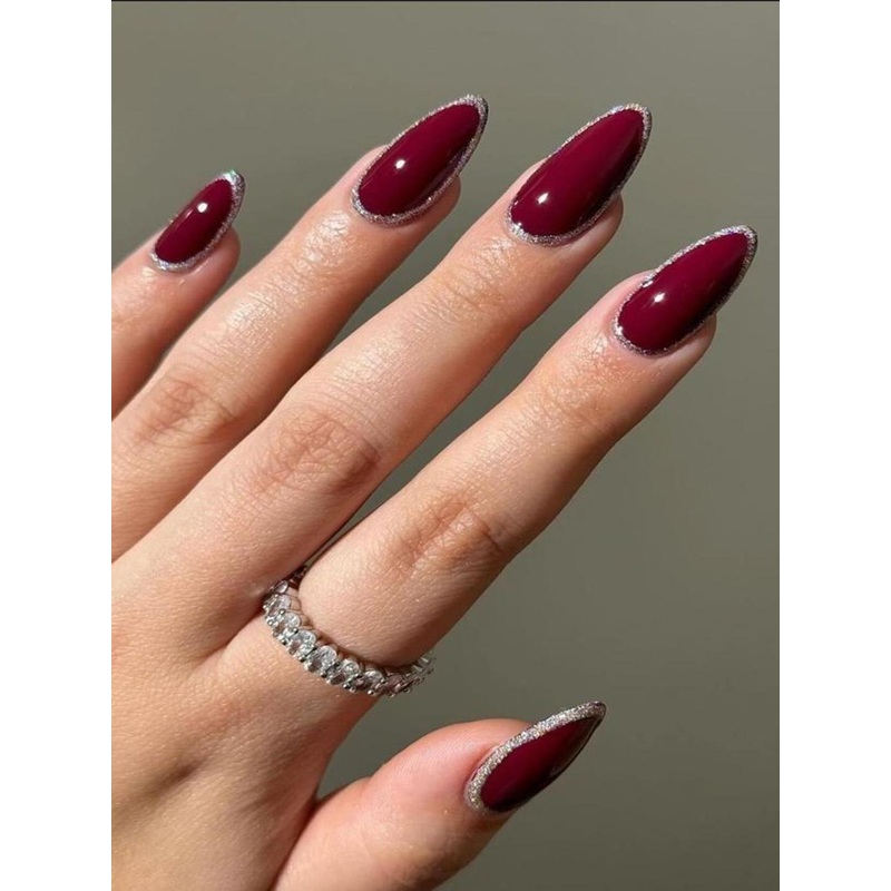 AMOK STORE Set Of 12 Classic French Artificial Nails