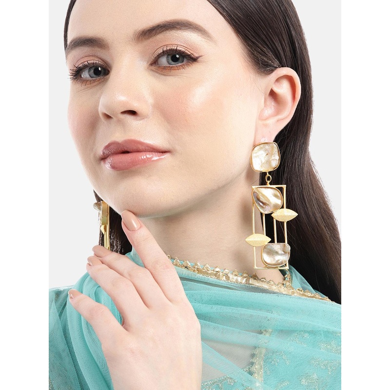 Anouk Gold-Plated Contemporary Drop Earrings