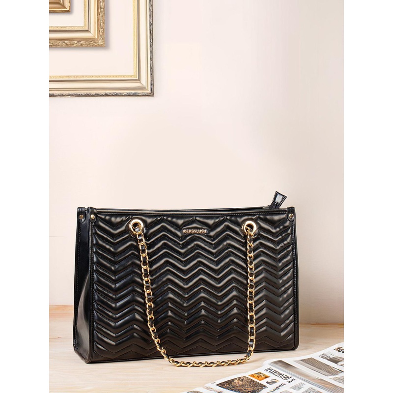 Berrylush Structured Sling Bag with Quilted