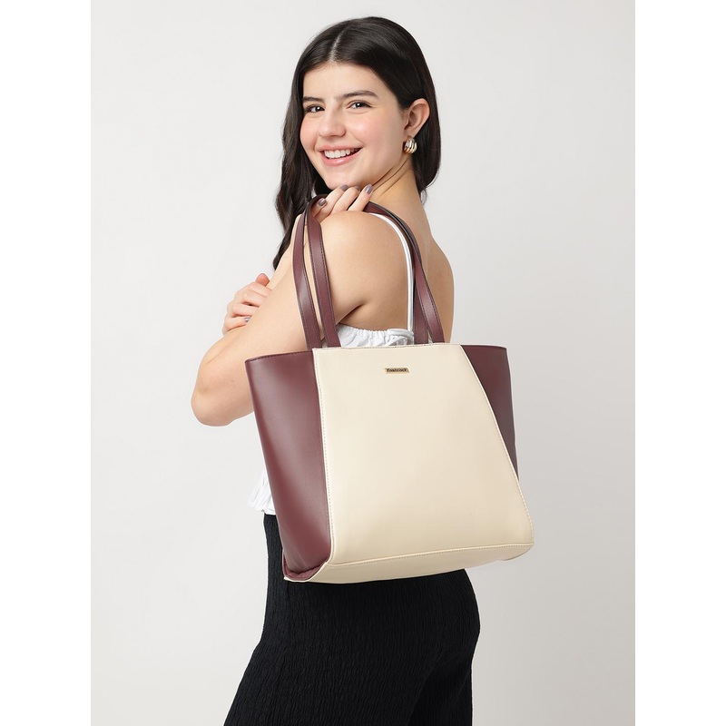 Fastrack Colourblocked Structured Tote Bag Fits Upto 14\