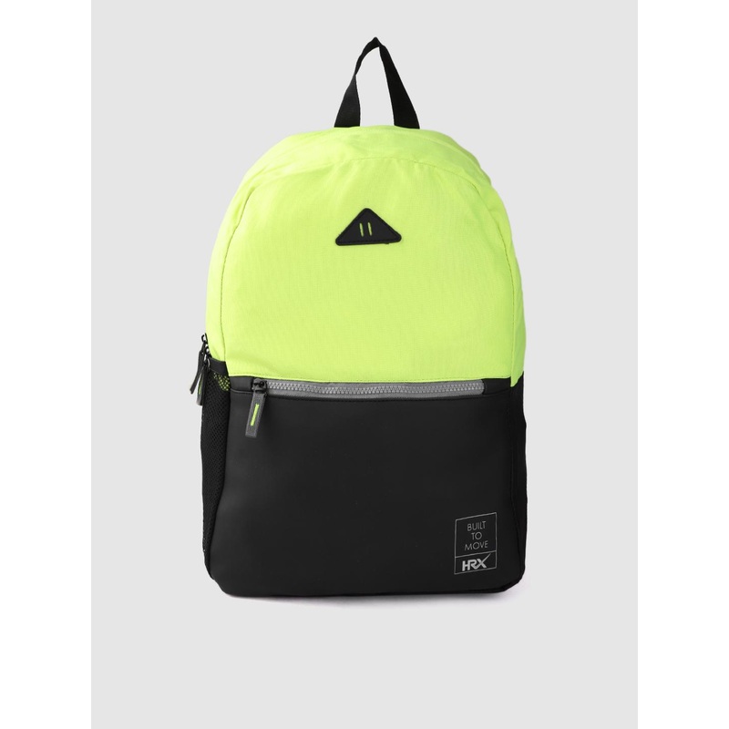 HRX by Hrithik Roshan Unisex Fluorescent Green Colourblocked Uber Lifestyle Backpack