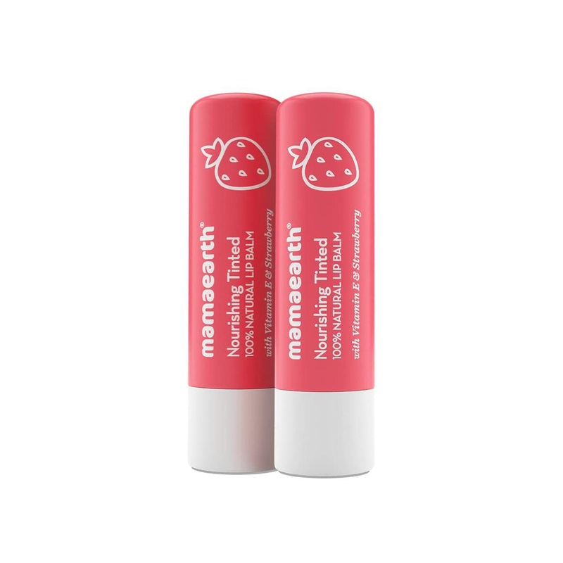 Mamaearth Set Of 2 Nourishing Tinted 100% Natural Lip Balm With Vitamin E – 4 g Each