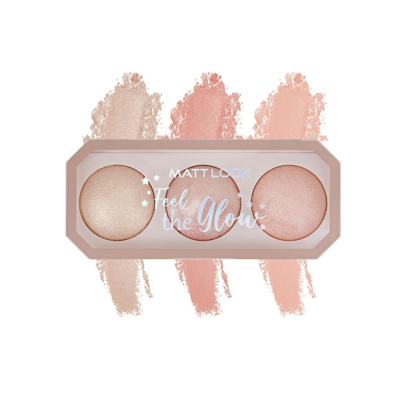 MATTLOOK Feel The Glow Baked Trio Highlighter – Super Vibes
