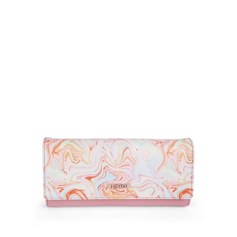 Metro Women Abstract Printed Two Fold Wallet