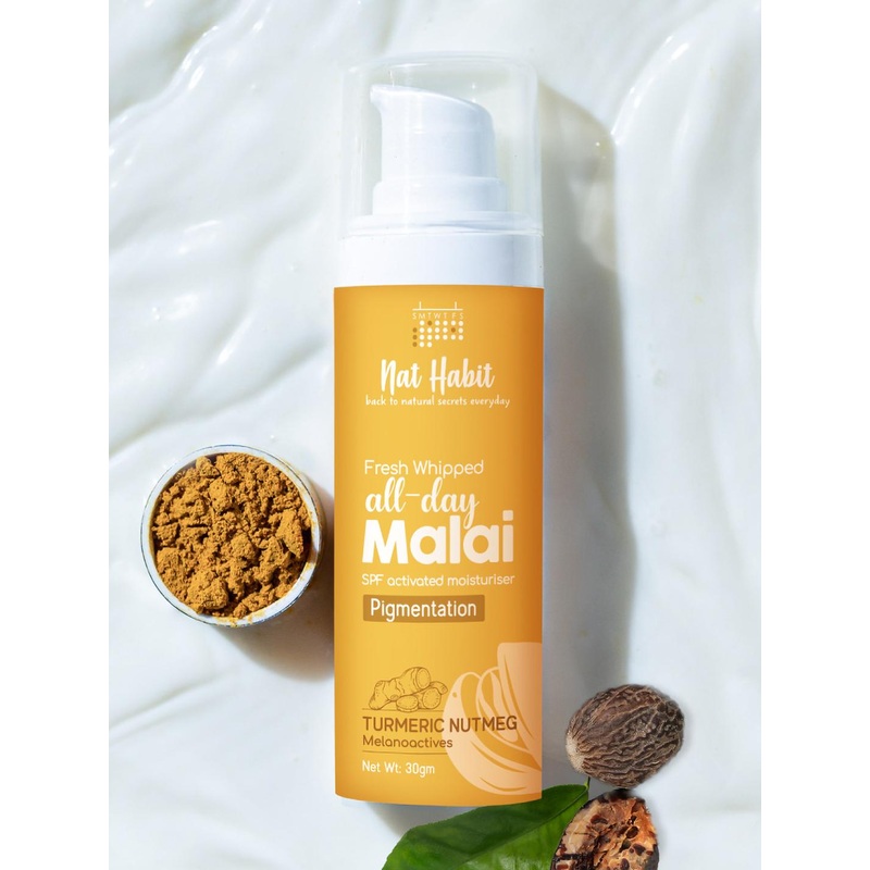 Nat Habit Turmeric Face Malai Cream for Glow & Pigmentation with Nutmeg – 30g