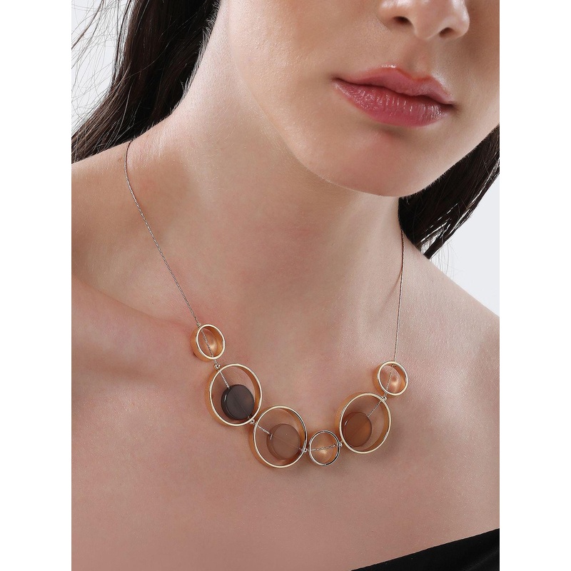SOHI The Orb Collar Gold Plated Necklace