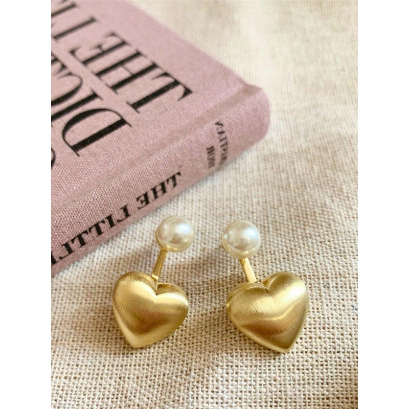 Tipsy closet Gold-Plated Stainless Steel Pearls Drop Earrings