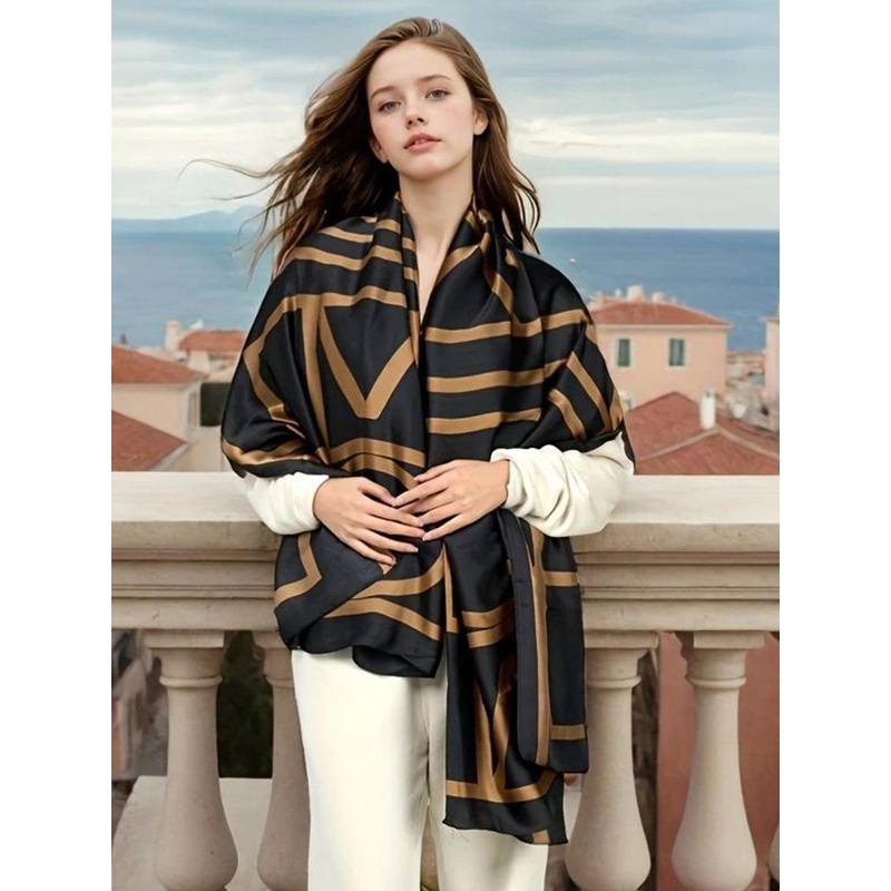 Alexvyan Women Printed Lightweight Breathable Long Sun Protection Stole