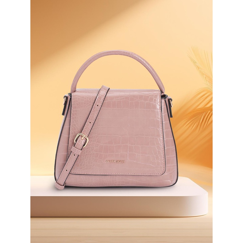 Allen Solly Animal Textured Structured Satchel