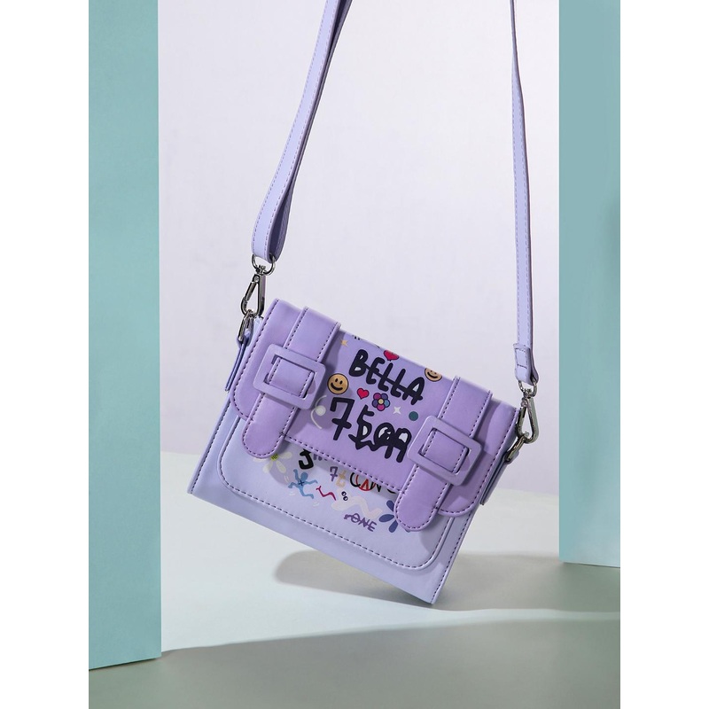Berrylush Printed Structured Sling Bag