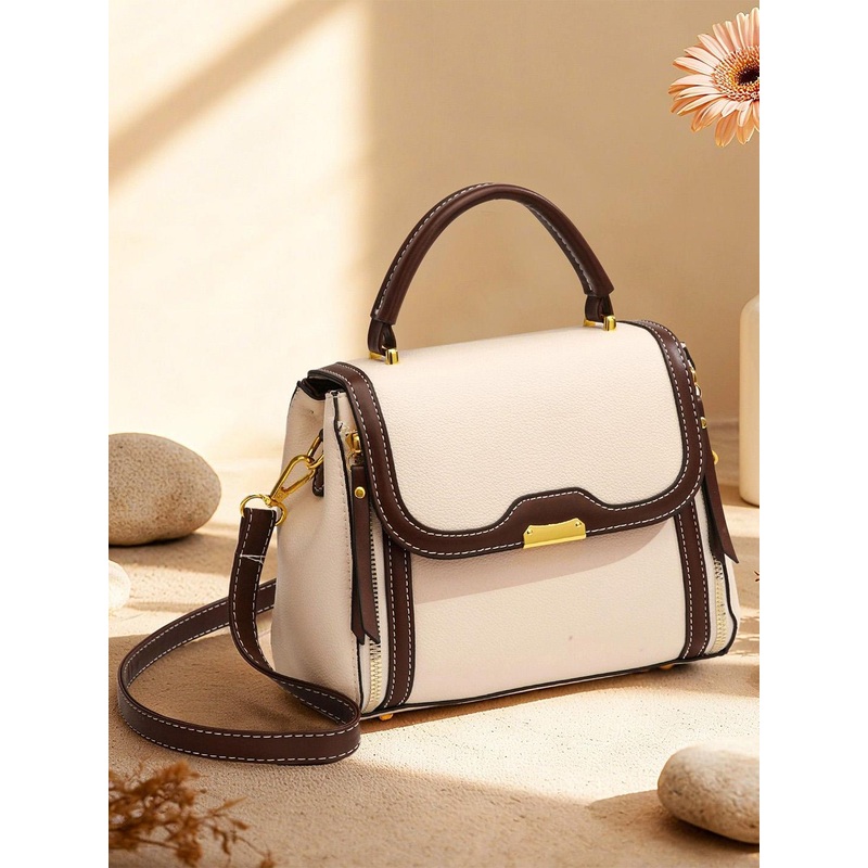 Diva Dale Women Colourblocked Structured Satchel Bag