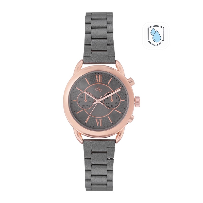 DressBerry Women Grey Solid Bracelet Style Straps Analogue Watch MFB-PN-PF-DK2494