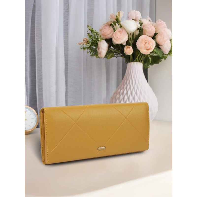 Metro Women Textured Two Fold Wallet with SIM Card Holder