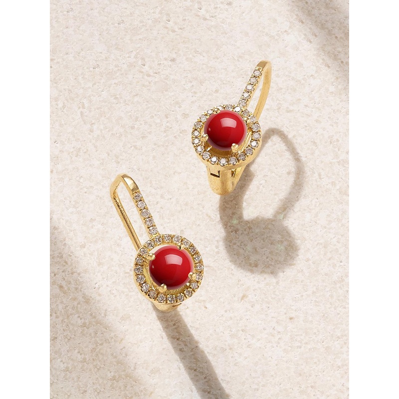 MINUTIAE Gold-Plated Stones Studded & Pearls Beaded Spherical Drop Earrings