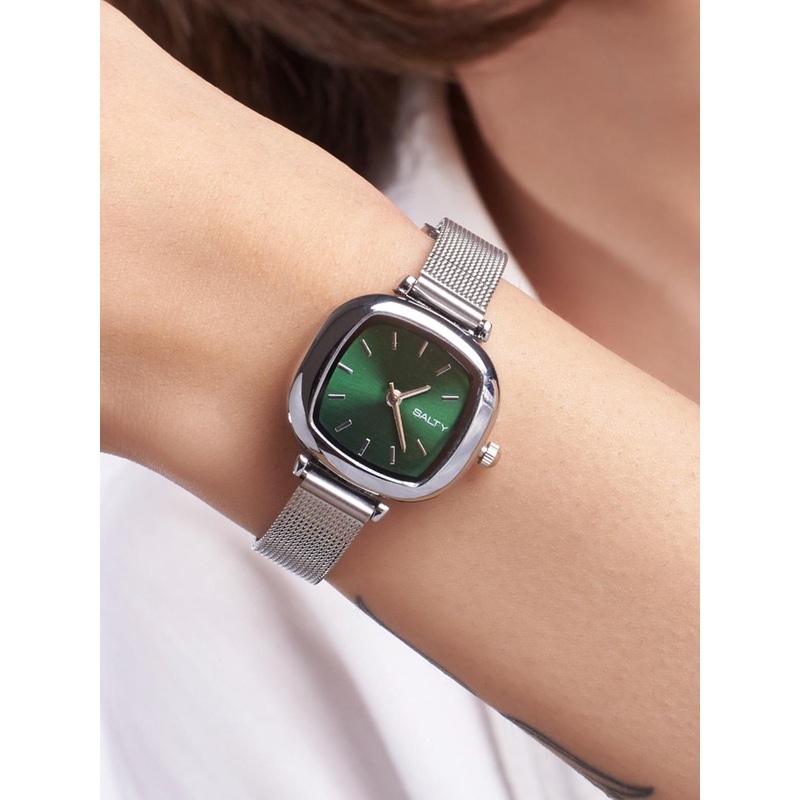 SALTY Women Green Dial Sage Curve Watch WT-S-0007-S-GR