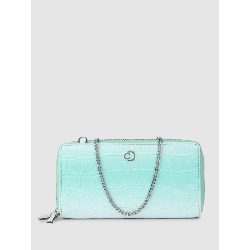 Caprese Eva Women Aqua Large Wallet