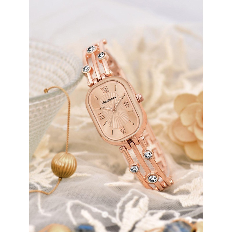 DressBerry Women Dial & Bracelet Style Straps Analogue Watch HOBDB-307-RG