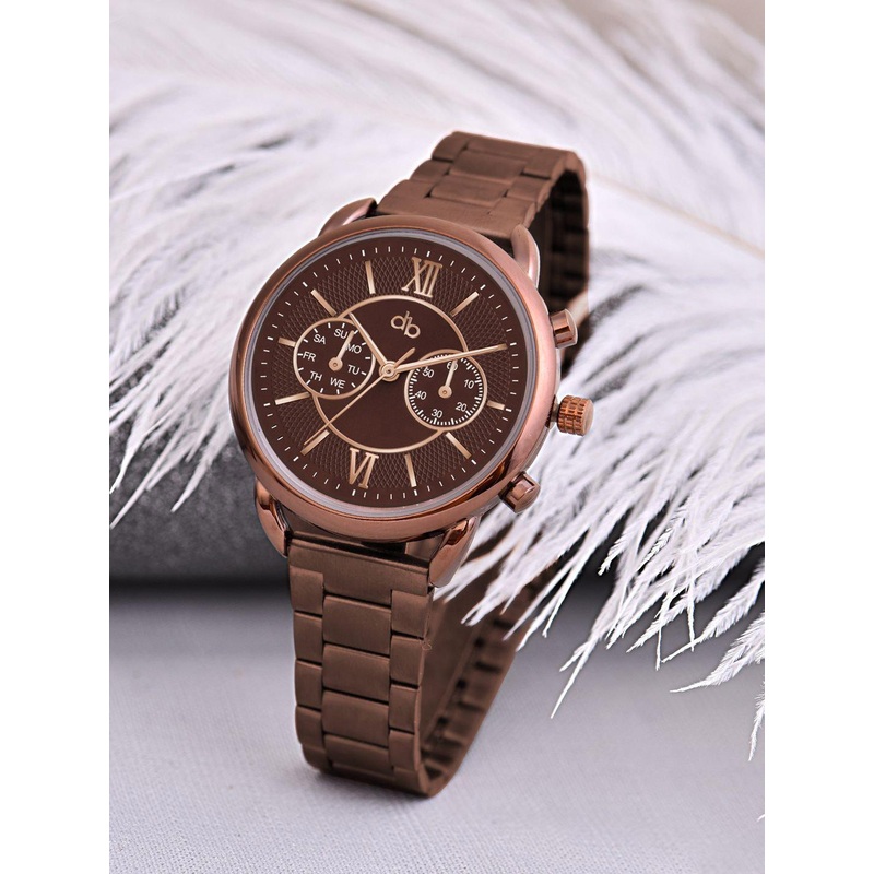 DressBerry Women Dial & Stainless Steel Bracelet Style Straps Analogue Watch HOBDB-270-CF