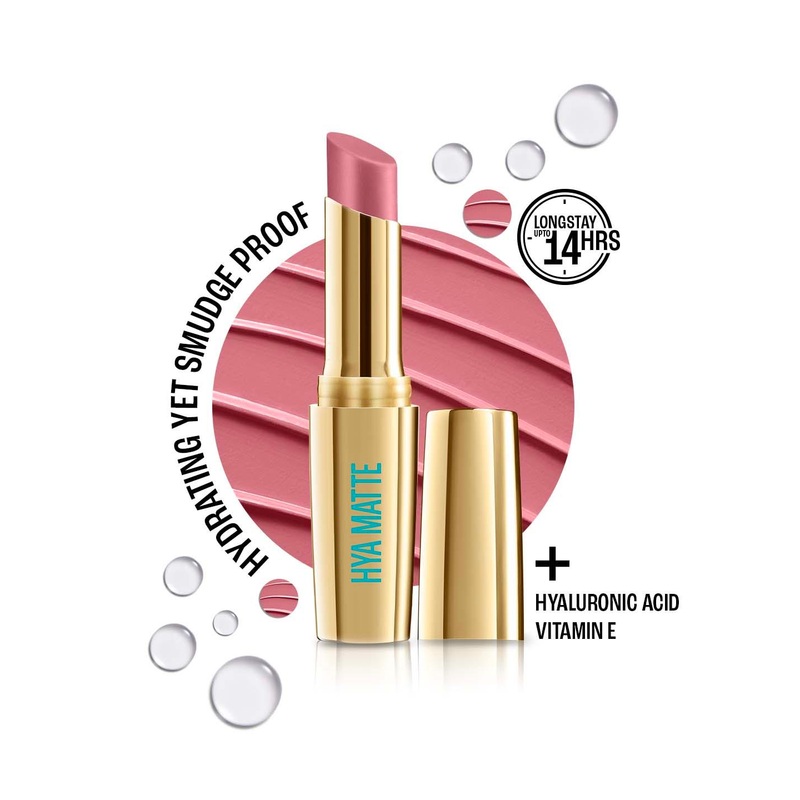 Lakme 9to5 Hya Matte Hydrating Smudgeproof Lipstick Lasts 14Hr 3.6g – Blush Business BM2