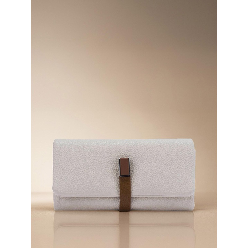 Lino Perros Women Solid Textured Envelope Wallets