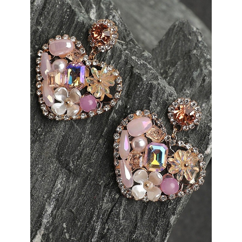 SOHI Multicoloured Contemporary Drop Earrings