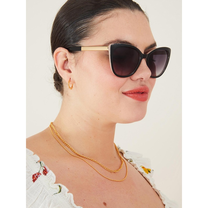 Accessorize Women Cateye Sunglasses with UV Protected Lens MA-59300403001